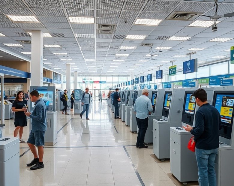 Terminale self-service in servizio in una filiale