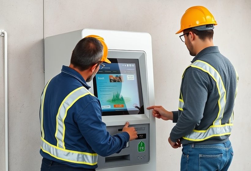 Terminale self-service in servizio in una filiale